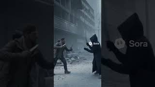 AIに戦闘シーンを出力させた結果ダッサ【Sora2】 #shorts