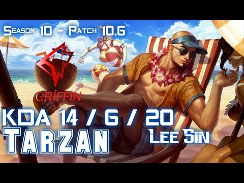 GRF Tarzan LEE SIN vs SEJUANI Jungle - Patch 10.6 KR Ranked