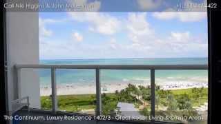 The Continuum, North Tower - 50 South Pointe Drive, Miami Beach, FL: Luxury Residence 1402/3