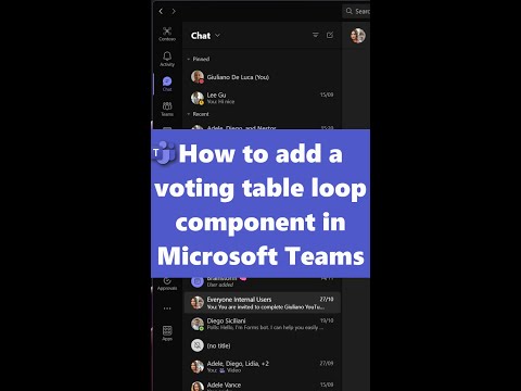 How to add a voting table loop component in Microsoft Teams #shorts