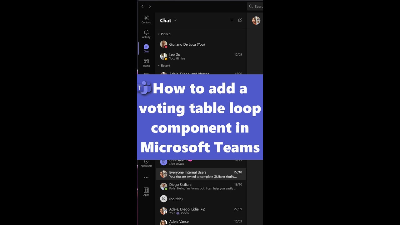 How to add a voting table loop component in Microsoft Teams #shorts