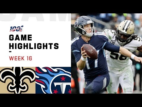 Saints vs. Titans Week 16 Highlights | NFL 2019