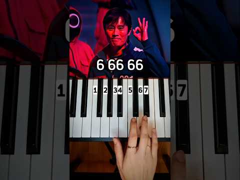 Pt.2 Mingle Game Song \Round and Round\ Squid Game - ON PIANO!!!#shorts #squidgame