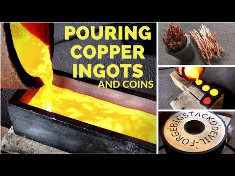 POURING COPPER INGOTS & COINS - Trash To Treasure - NEW DEVIL-FORGE FURNACE