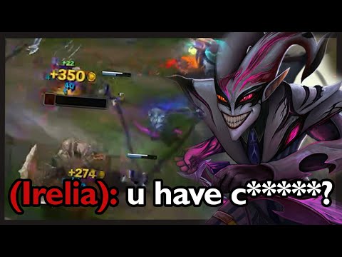 Irelia's meltdown against CHALLENGER Shaco mid