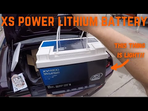Lightweight XS Power XV4800 12V Lithium Battery | Install & Review on my 2020 Dodge Challenger 1320