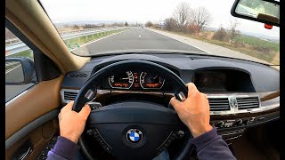 BMW 745i E65 333 hp  POV Autobahn Highway Test Dri