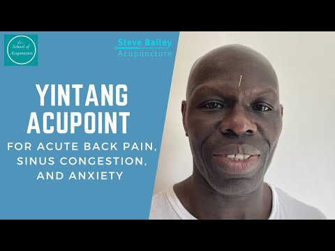 How to locate and needle Yintang acupoint for acute low back pain