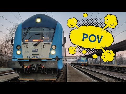 POV of Czech Train driver: Letovice - Brno main station [4K] + English subtitles