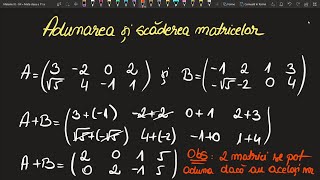 Adunarea matrici.Transpusa/Opusa Matricei clasa a 11 a(Invata Matematica Usor-Meditatii Online Bac)
