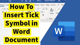 How to Insert Tick Symbol in Word (2022)
