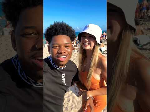 A RANDOM GIRL KISSED ME ON THE BEACH 🤯😱 #shorts