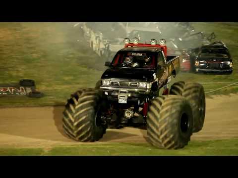 Smashfest 2012 Demon Energy Monster Truck Crane Drops Roll overs