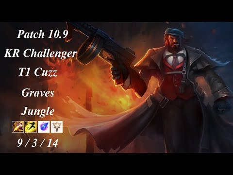 T1 Cuzz - Graves Jungle vs Sylas - KR Challenger 773 LP - Patch 10.9