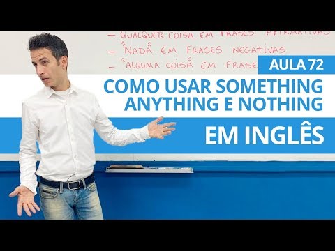 HOW TO USE SOMETHING, ANYTHING AND NOTHING IN ENGLISH - CLASS 72 FOR BEGINNERS - PROFESSOR KENNY