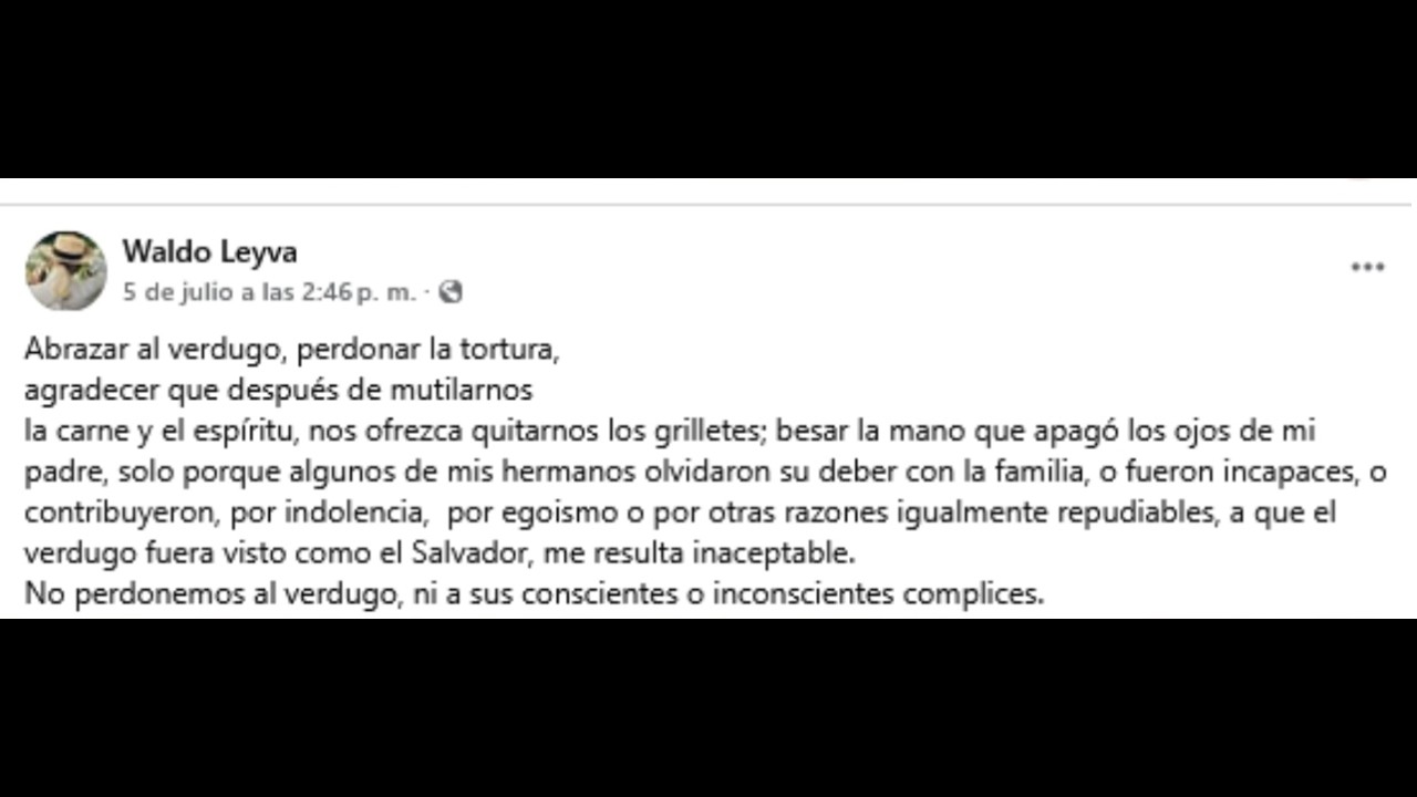 Cuba: no perdonaremos al verdugo... ni a sus cómplices