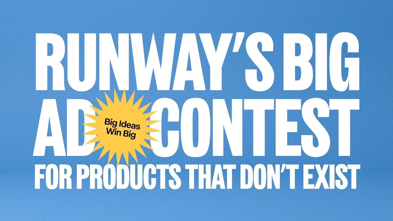 Runway Big Ad Contest YouTube announcement video thumbnail