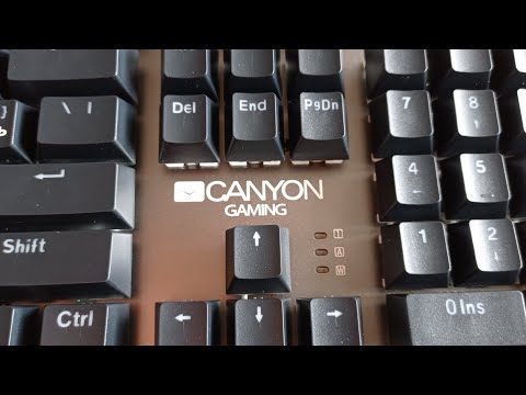 Mechaninė žaidimų klaviatūra Canyon Nightfall CND-SKB7-RU, Black Switch, LED, RU išdėstymas video