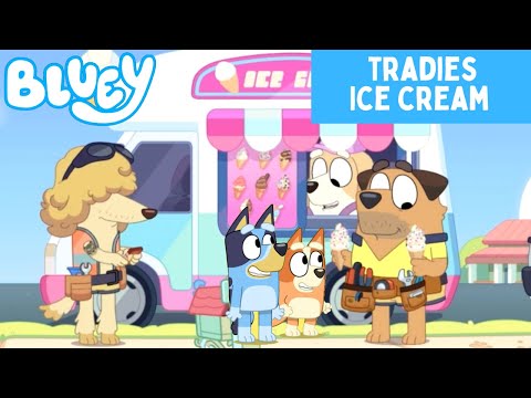 BLUEY - Bluey and Bingo Cry For Ice Cream ‼️ "Tradies" Episode | Disney Jr | ABC Kids