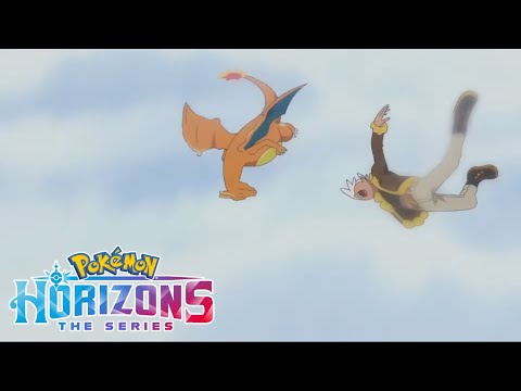 Pokémon Horizons: The Series - I hope Friede and Charizard are okay, and can survive the fall?