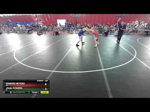195 Lbs 5th Place Match - Tanner Meyers, SD Vs John Powers, IA 9e15