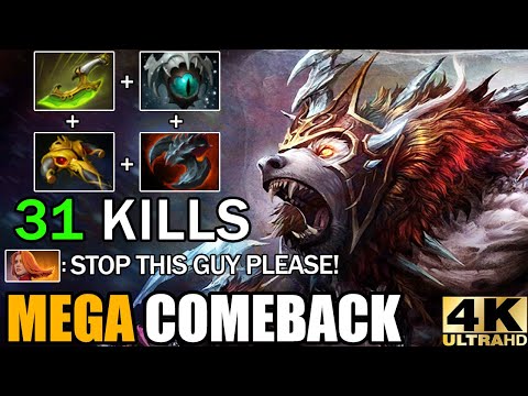 Crazy Monster Unleashed Ursa 31 Kills Unstoppable Epic Mega Creeps Comeback 7.29 Dota 2