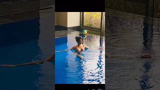 Download lagu #mallikasherawat enjoys the swimming pool 🏊 #shorts mp3