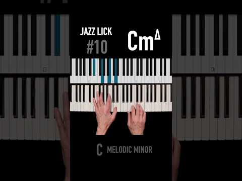 ✨Jazz Lick #10☕️ Using melodic minor scales #pianotutorial #jazz #hitpiano