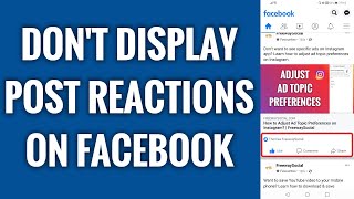 How To Not Display Post Reactions On Facebook