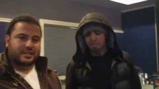 Aubrey Graham aka Drake and Belly aka Ahmad Balshe Recording Make It Go In The Studio