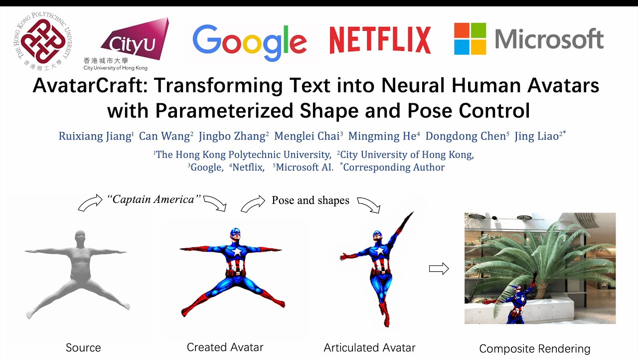 AvatarCraft: Transforming Text into Neural Human Avatars with Parameterized Shape and Pose Control