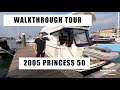 Princess 50 Walkthrough Yacht Boat Tour Stunning Boat With Upgrades And D12 Volvo Penta Engines