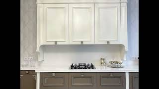 Классическая прямая бело-коричневая кухня Проект 151 фото 8