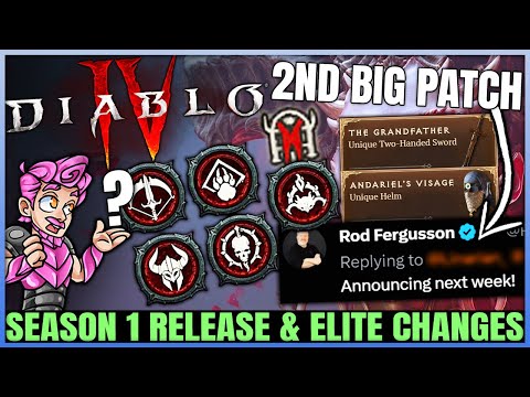 Diablo 4 - WARNING: Season 1 Release Date, Next Big Patch, Legendary Drop Rates & Rare Uniques Drop!