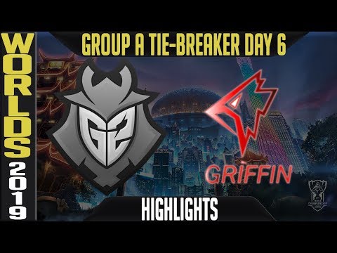 G2 vs GRF Highlights TIE-BREAKER | S9 Worlds 2019 Group A Day 6 | G2 Esports vs Griffin