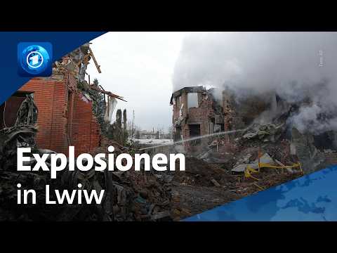 Nahe polnischer Grenze: Explosionen in westukrainischer Stadt Lwiw