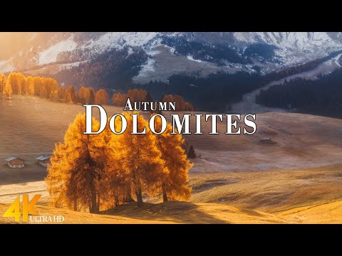 Autumn Dolomites 4K Ultra HD • Stunning Footage, Scenic Relaxation Film with Calming Music.