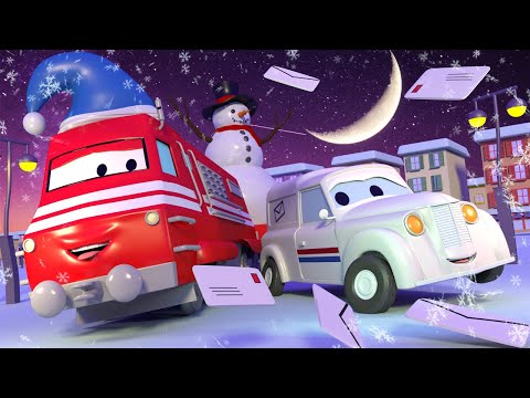 Troy der Zug -  Peter das POSTAUTO verteilt GEBURTSTAGS Party Einladungen ! - Autopolis   🚄