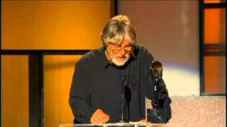 Bob Seger accepts award Rock and Roll Hall of Fame and Museum inductions 2004