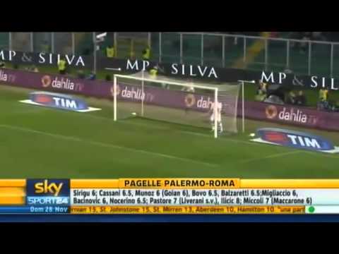 Palermo-Roma 3-1 Highlights SKY 28-11-10