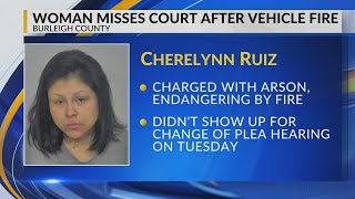 Woman charged with arson misses court date in Burleigh County