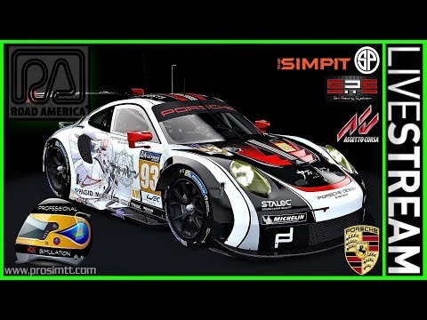 ✅The Simpit Porsche 911 RSR Series 2018 Practice at Road America (🔴Live-Stream) - Assetto Corsa