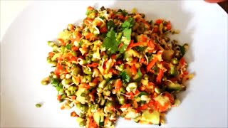 Mung Bean Sprouts 'n Mango Salad| Kosambari| Healthy Vegan Recipe