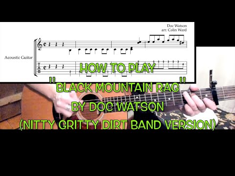 DOC WATSON "Black Mountain Rag" GUITAR LESSON