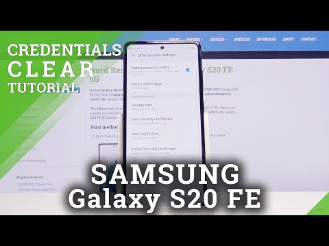 How to Clear Credentials in SAMSUNG Galaxy S20 FE 5G – Remove All Certificates