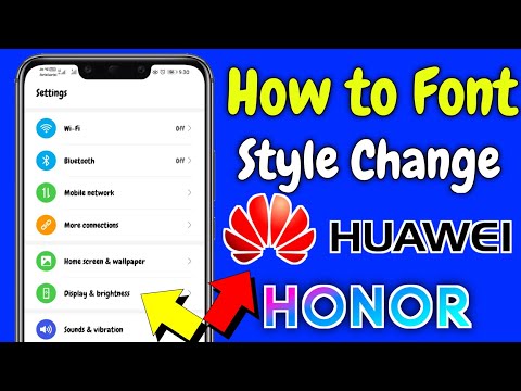 How to Font Style Change any Honor Huawei mobile|stylish font Kaise apply Kore Honor Huawei Phone me