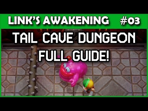Let's Play Link's Awakening Switch - Tail Cave Dungeon Guide - Part 3