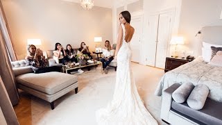 TRYING ON WEDDING DRESSES WITH MY BRIDESMAIDS - Follow me around vlog