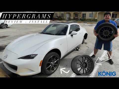 Konig Hypergrams on the 2019 Mazda MX5 Miata! | Konig Hypergram Install & First Impressions!