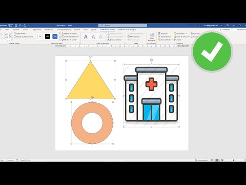 Part of a video titled Como agrupar y desagrupar formas y imágenes en Word - YouTube